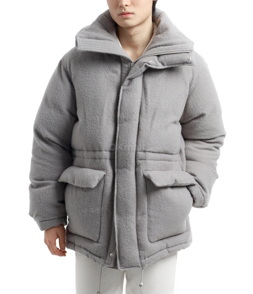 AURALEE]BRUSHED ALPACA WOOL DOWN BLOUSON LIGHT GRAY (A24AC01AS