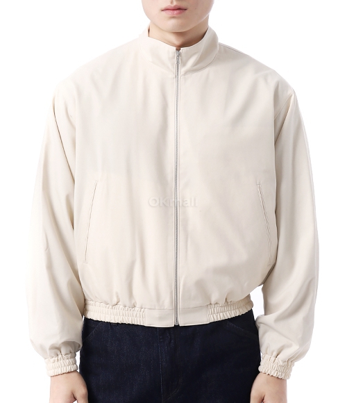 AURALEE]SUPER FINE TROPICAL WOOL ZIP BLOUSON IVORY BEIGE