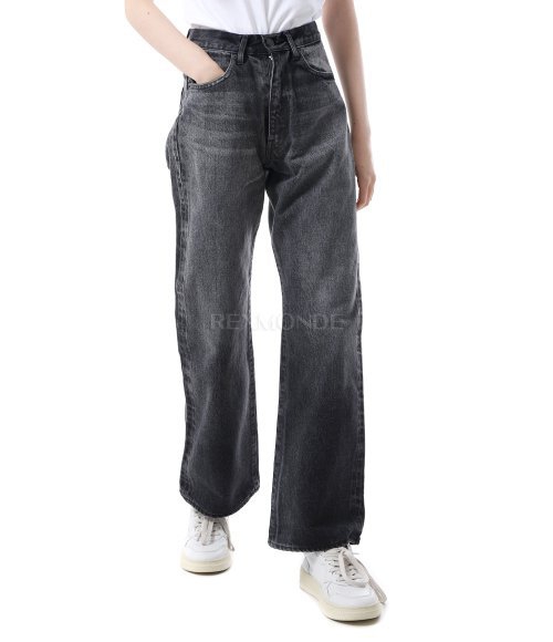 AURALEE]SELVEDGE FADED HEAVY DENIM PANTS FADED BLACK (A24AP03DH