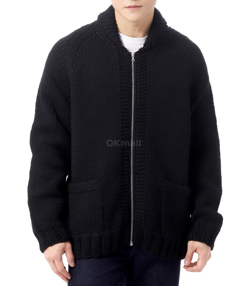 AURALEE]SILK WOOL HAND KNIT COWICHAN BLACK (A24AC01CW) | 오케이몰