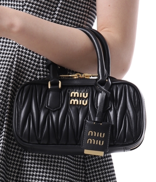 Miu Miu｜ (5BB173 ADNT F0BW5) Buy Miu Miu Beau Naplak Patent Leather Bag 'Palisander