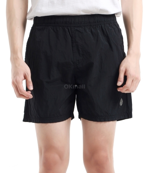 ★STONE ★B100009 Nylon l In Econyl Bermuda Pants Military Green B100009 NYLON METAL IN ECONYL® Regular-fit