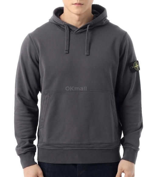 STONE ISLAND]6100045 Organic Cotton Fleece Hooded Sweatshirt