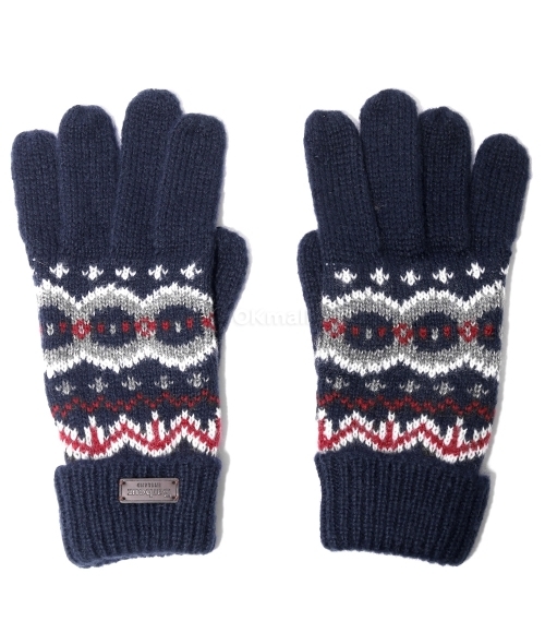 Barbour｜ (Case Fair Isle Gloves - Blue Granite (MGL0128 Barbour Men's Case Fair Isle Gloves In Blue Granite