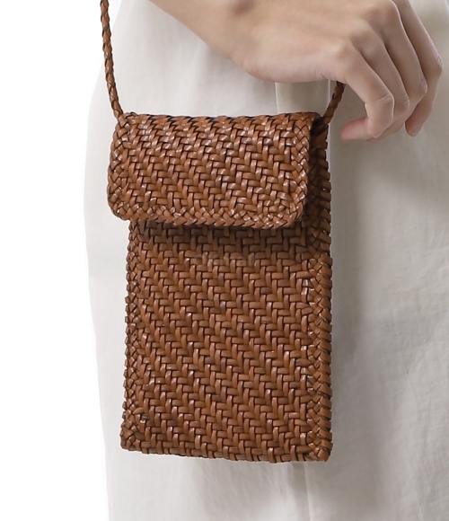 DRAGON DIFFUSION｜ (PHONE CROSS BODY (8865-TAN BLACK EDG DRAGON DIFFUSION]PHONE CROSS BODY (8865-TAN BLACK EDGE