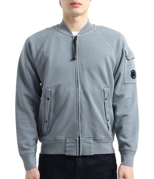 CP COMPANY]Cotton Diagonal Fleece Full Zip Sweatshirt (18CMSS048A