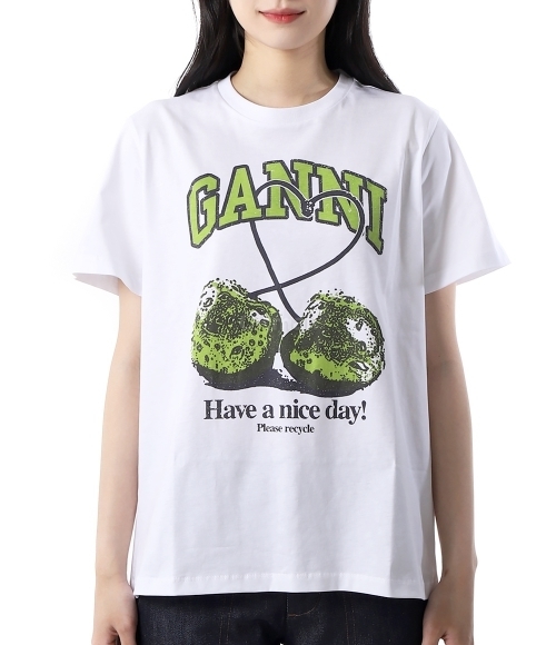 GANNI]Grey Botanical Jacquard Scrunchie (A6431 628) | 오케이몰