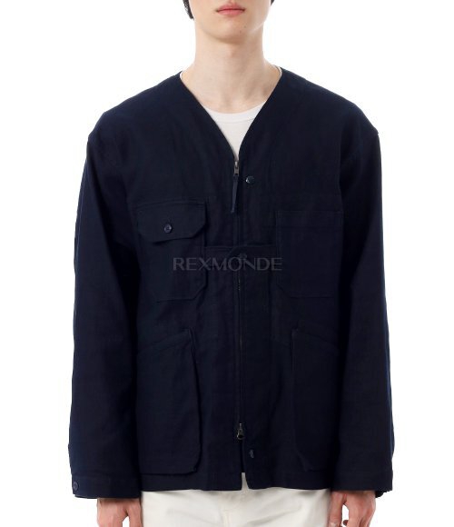 Engineered Garments]Cardigan Jacket A - Dk.Navy CL Java Cloth