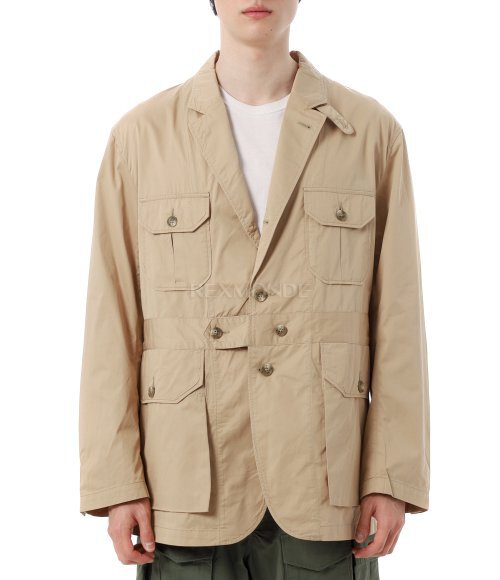 Engineered Garments]Folk Jacket Khaki Cotton Superfine Twill 