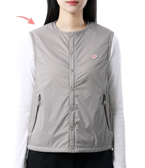 DANTON]INSULATION COLLARLESS VEST (DTA0634-SNT-TAUPE) | 오케이몰