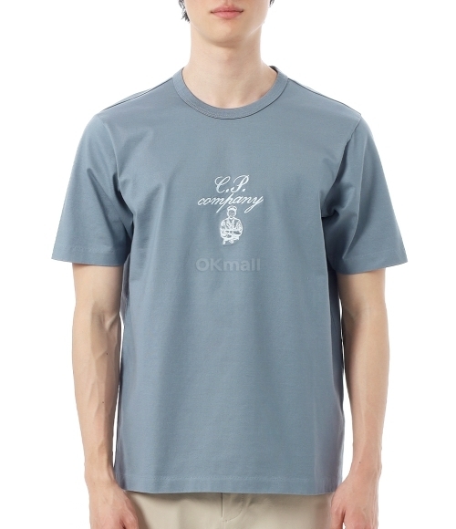 CP COMPANY]30/2 Mercerized Jersey Twisted Embroidery T-Shirt