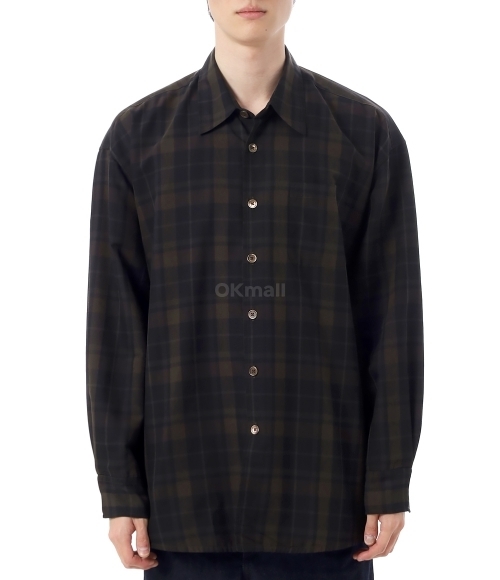 OUR LEGACY]BORROWED SHIRT Black Sheer Shadow Check (M2252OB