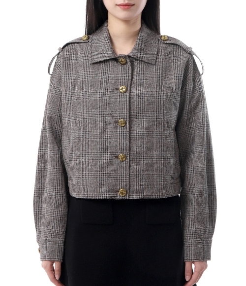 Self-Portrait｜JACKETS (CHECK JACKET (RS25100JABR-BROWN) Brown Check Jacket – self-portrait-US
