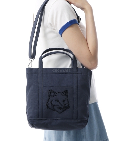 MAISON KITSUNE｜ (FOX HEAD SMALL TOTE (LW05103WW0107-007 mw05106ww0107-0088_1_2.jpg