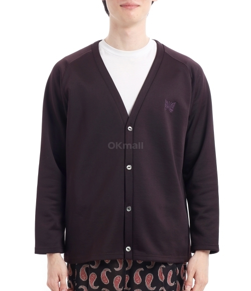 NEEDLES]V-Neck Cardigan Bright Jersey - Dk.Purple (QV337