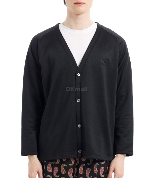 NEEDLES]V-Neck Cardigan Bright Jersey - Black (QV337) | 오케이몰