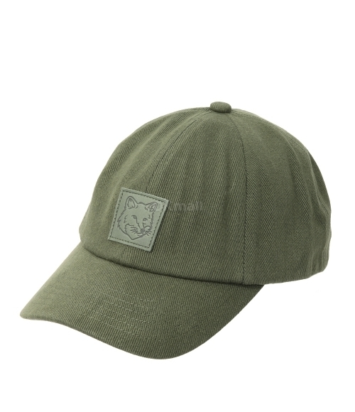 MAISON KITSUNE]BOLD FOX HEAD LEATHER PATCH 6P CAP