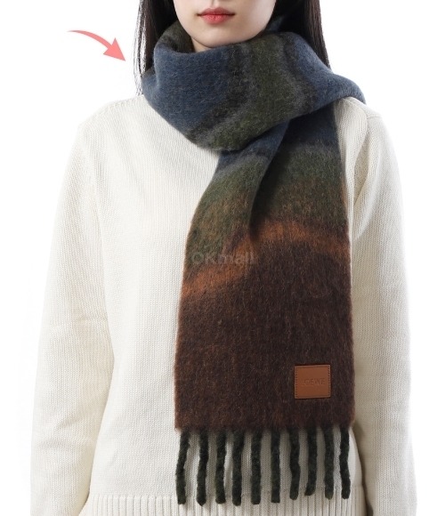LOEWE]Scarf in alpaca and wool blend (F655SS1X02 1489