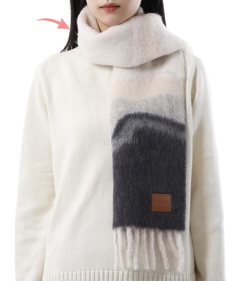LOEWE]Scarf in alpaca and wool blend (F655SS1X02 2465