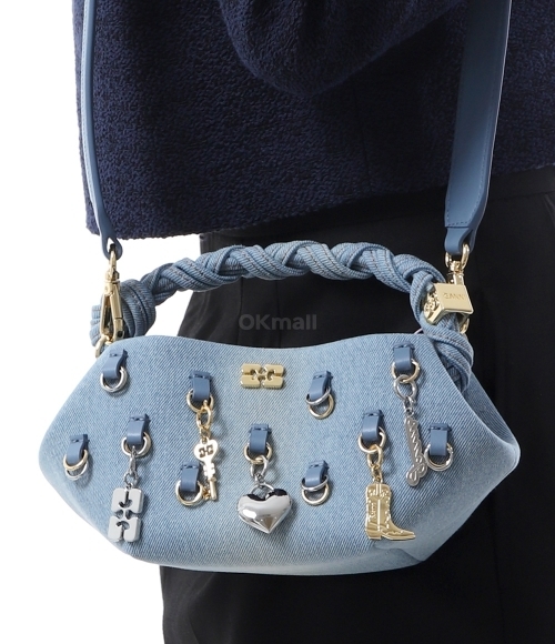 GANNI｜ (DENIM MINI GANNI BOU BAG (A6512 928)) Faded Denim Denim Mini GANNI Bou Bag | GANNI US