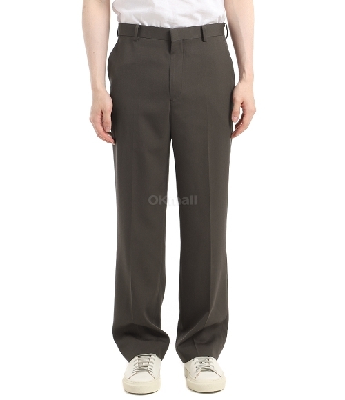 AURALEE] LIGHT WOOL MAX GABARDINE SLACKS DARK BROWN (A25SP02MG