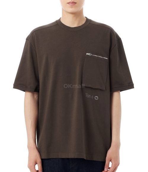 Ten c｜ (Garment Dyed T-Shirt (25CTCUH02001 A06460 999)) Garment Dyed Cotton Jersey Black Edit | Ten c ®