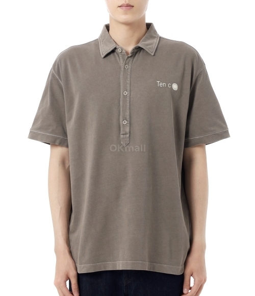 Ten c｜ (Mineral Garment Dyed Polo (25CTCUT02002 M06460 Mineral Garment Dyed Polo | Ten c ®