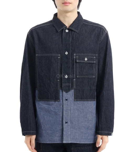 NIGEL CABOURN]UTILITY SHIRT TYPE2 10oz DENIM (80500010015