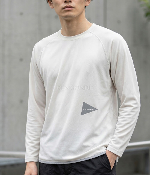 AND WANDER]Dry Jersey Raglan LS T - Off White (5745164034-031