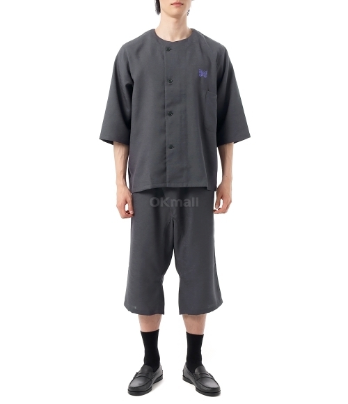 NEEDLES｜ WEAR (Pajama Set Poly Oxford - Charcoal ( Pajama Set - Charcoal - Poly Oxford | Nepenthes New York