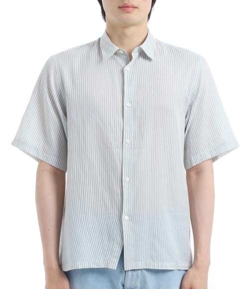 Tシャツ・カットソー KAPTAIN SUNSHINE SS25 Shirts (KS25SSH18 BLUE STRIPE) Tシャツ・カットソー KAPTAIN SUNSHINE SS25 Shirts (KS25SSH18