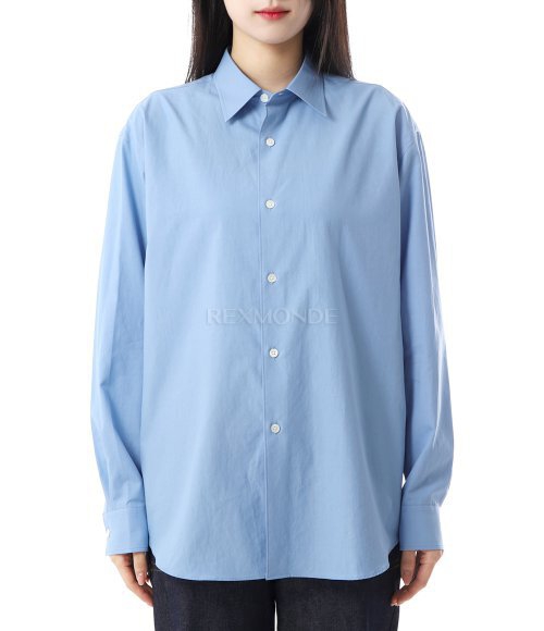 AURALEE]WASHED FINX TWILL SHIRT (A25SS04TN BLUE) | 렉스몬드