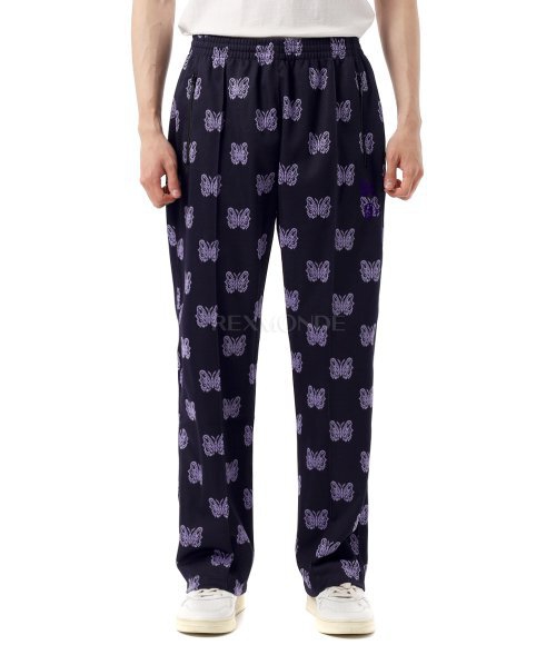 NEEDLES]Needles x Kae Tanaka Track Pant Poly Jacquard - BLACK