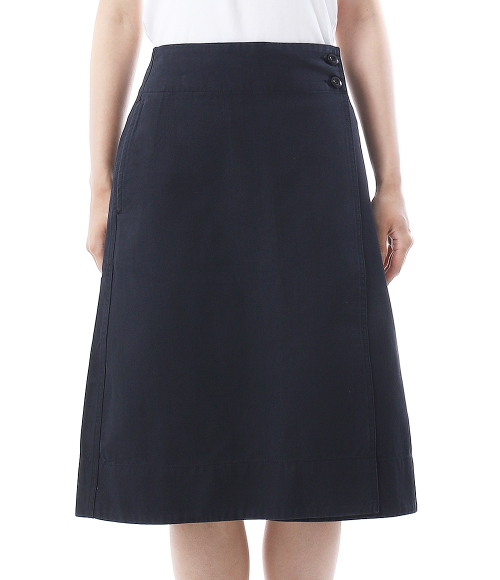 Margaret Howell]MHL WRAP OVERSKIRT - NAVY (WHSK0509S25MFX