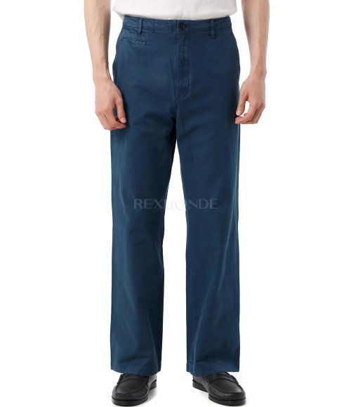 AURALEE]PRODUCT DYED FINX GABARDINE PANTS DYED NAVY (A25SP04FD