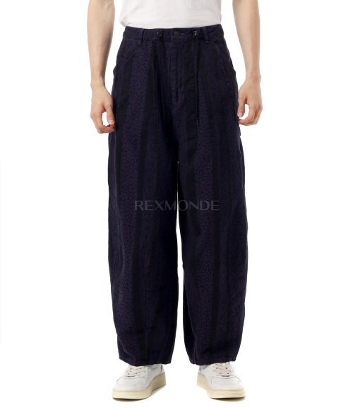NEEDLES]H.D Pant - Painter 10oz Denim / Python Jacquard - Black