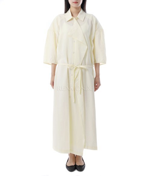 lemaire asymmetrical shirt dress Asymmetrical Shirt Dress in Aluminium main image 1