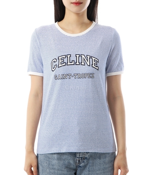 CELINE]CELINE 70'S T-SHIRT IN STRIPED JERSEY (2X36M880Y 01ZQ