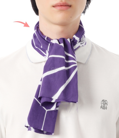 NEEDLES｜ (Tenugui Bandana Kiriko - PURPLE (QV044)) NEEDLES]Tenugui Bandana Kiriko - PURPLE (QV044) | 오케이몰