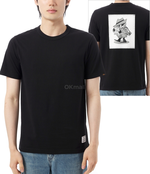 Alpha Industries｜ (ALPHA NEWS PATCH TEE (UTA55012PK 001 ALPHA NEWS PATCH TEE | Alpha Industries