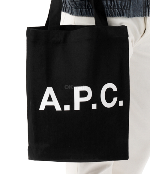 トートバッグ A.P.C. Black canvas Lou shopping bag (COZZSM61442 LZZ) A.P.C]LOU TOTE BAG (COZZS M61442 LZZ) | 오케이몰