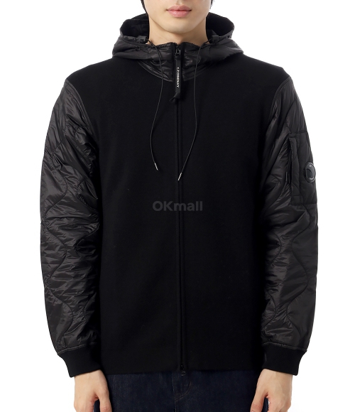 CP COMPANY]Mixed Quilted Hooded Knit Jacket (19CMKN062A 006390M
