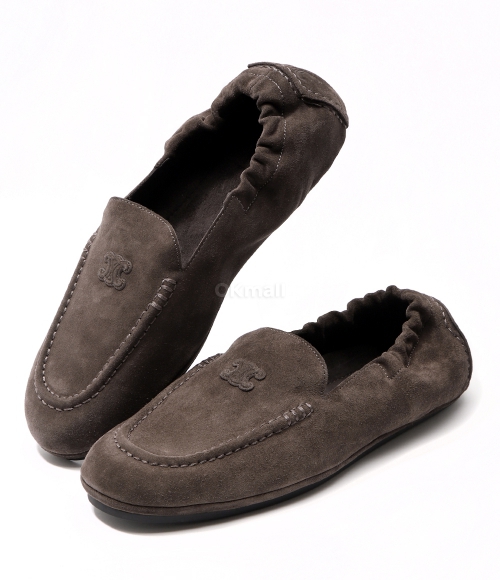 CELINE]ADAM LOAFER WITH TRIOMPHE IN SUEDE CALFSKIN (364707029C