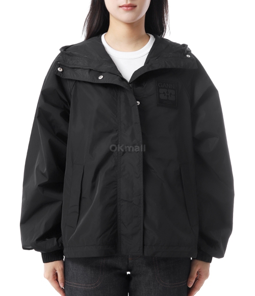 [GANNI]Black Nylon Jacket (W0736 099)