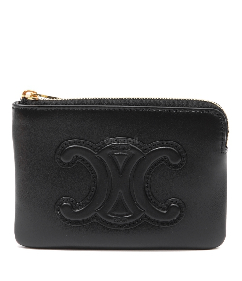 【CELINE】TRIOMPHE CARD POUCH 10C663DR8 38NO CELINE]COIN & CARD POUCH IN SMOOTH CALFSKIN (10C663DR8 38NO