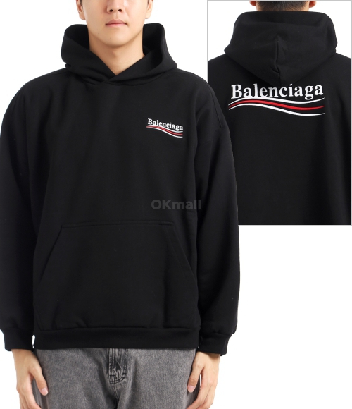 BALENCIAGA]코쿤 로고 미디엄 핏 후드 티셔츠 (767877 TKVI9