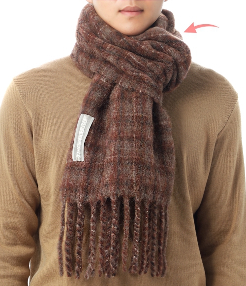 OUR LEGACY]ESTATE SCARF Dorf Check Fuzzy Alpaca (A4258EBF) | 오케이몰