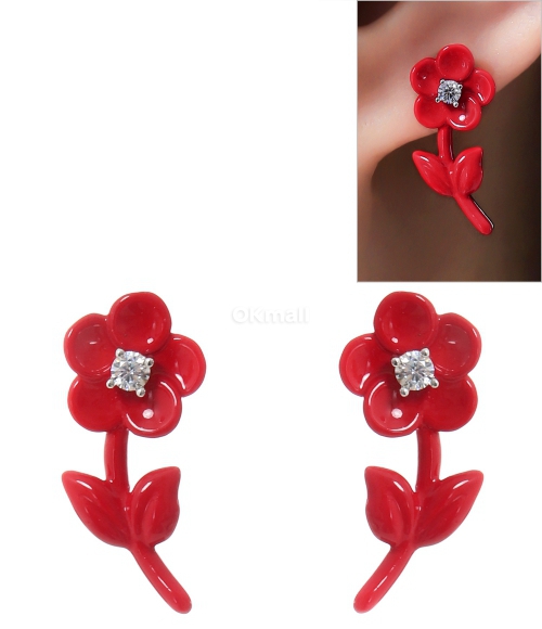 SHUSHU TONG]YVMIN X SHUSHUTONG Painted Flower Stud Earrings