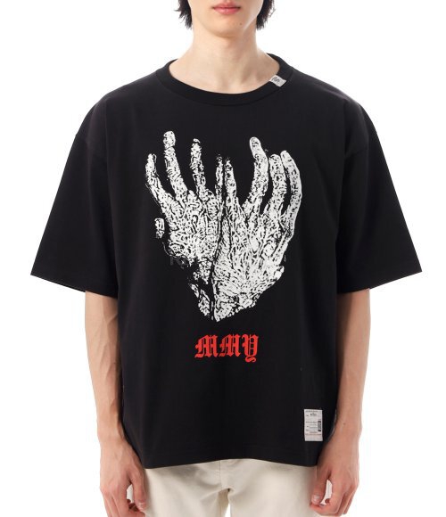 MIHARA YASUHIRO]MASSES x MMY 핸즈 프린트 티셔츠 (C15TS046 BLACK
