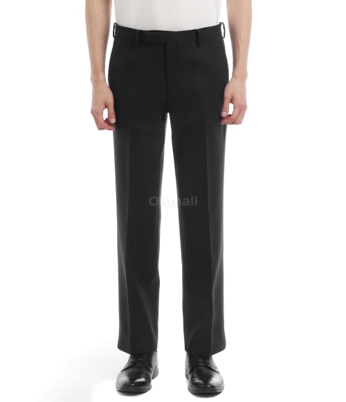 AURALEE]LIGHT MELTON NARROW SLACKS DARK CHARCOAL (A25AP04LM